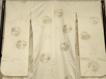 平和屋本店●白打掛　白無垢　和装　婚礼　結婚式　花嫁　神社挙式　駒刺繍　草花丸文　AABJ2711fw
