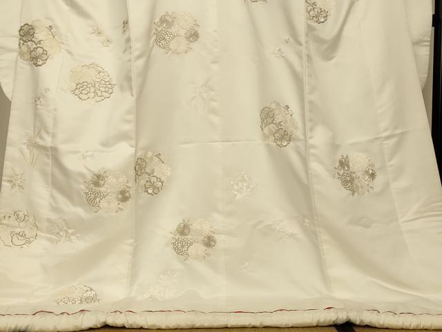 平和屋本店●白打掛　白無垢　和装　婚礼　結婚式　花嫁　神社挙式　駒刺繍　草花丸文　AABJ2711fw