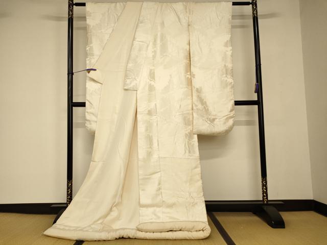 平和屋本店●白打掛　白無垢　和装　婚礼　結婚式　花嫁　神社挙式　唐織　枝花文　逸品　AABJ2712fw