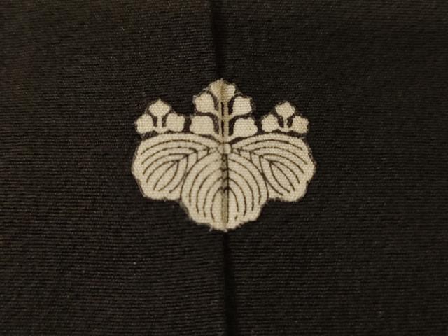 平和屋本店●お引きずり・お引き摺り・引き黒留袖　和装　結婚式　舞妓　芸妓　芸者　衣装　女人花鳥扇子文　暈し染め　金銀彩　AABJ2727fw