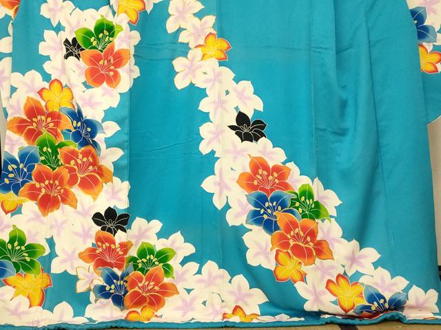 平和屋本店●お引きずり・お引き摺り・引き振袖　和装　結婚式　舞妓　芸妓　芸者　衣装　駒刺繍　舞花文　金彩　逸品　AABJ2744fw