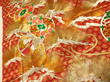 平和屋本店●色打掛　和装　婚礼　結婚式　花嫁　神社挙式　総刺繍　花鼓松文　金銀糸　逸品　AABJ2745fw