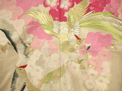 平和屋本店●色打掛　和装　婚礼　結婚式　花嫁　神社挙式　総刺繍　鳳凰枝花文　金銀糸　銀通し地　逸品　AABJ2748fw