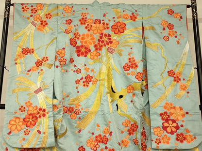 平和屋本店●色打掛　和装　婚礼　結婚式　花嫁　神社挙式　総刺繍　枝梅束ね熨斗文　金銀糸　逸品　AABJ2749fw