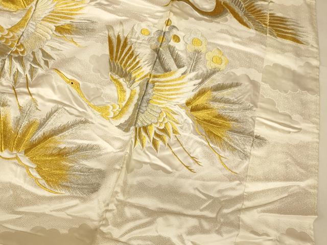 平和屋本店●色打掛　和装　婚礼　結婚式　花嫁　神社挙式　総刺繍　飛鶴舞花松文　金銀糸　逸品　AABJ2750fw