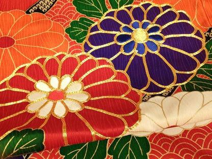 平和屋本店●お引きずり・お引き摺り・引き振袖　和装　結婚式　舞妓　芸妓　芸者　衣装　駒刺繍　草花菱文　金彩　逸品　AABJ2755fw