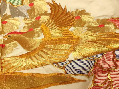 平和屋本店●色打掛　和装　婚礼　結婚式　花嫁　神社挙式　駒刺繍　鳳凰草花文　金銀糸　逸品　AABJ2759fw