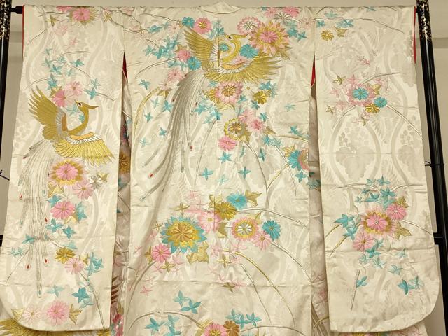 平和屋本店●色打掛　和装　婚礼　結婚式　花嫁　神社挙式　総刺繍　鳳凰草花文　金銀糸　逸品　AABJ2761fw