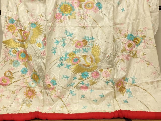 平和屋本店●色打掛　和装　婚礼　結婚式　花嫁　神社挙式　総刺繍　鳳凰草花文　金銀糸　逸品　AABJ2761fw