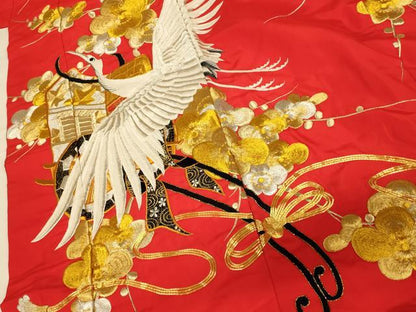 平和屋本店●色打掛　和装　婚礼　結婚式　花嫁　神社挙式　総刺繍　飛鶴御所車枝梅文　金銀糸　逸品　AABJ2763fw