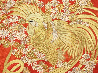 平和屋本店●色打掛　和装　婚礼　結婚式　花嫁　神社挙式　総刺繍　花鳥文　金銀糸　逸品　AABJ2765fw