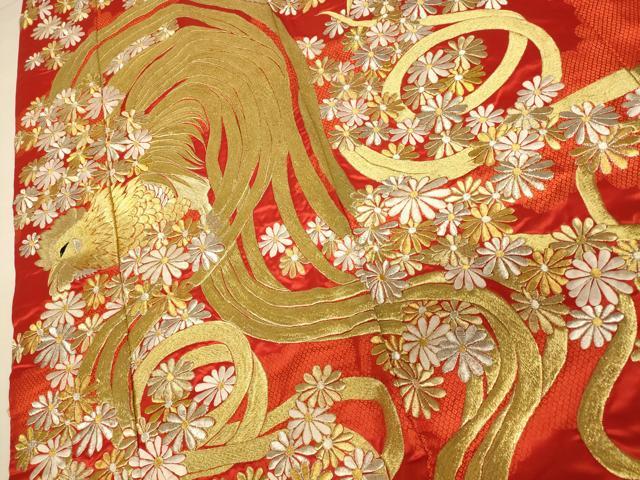 平和屋本店●色打掛　和装　婚礼　結婚式　花嫁　神社挙式　総刺繍　花鳥文　金銀糸　逸品　AABJ2765fw