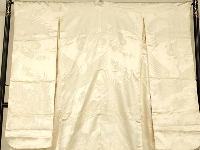 平和屋本店●白打掛　白無垢　和装　婚礼　結婚式　花嫁　神社挙式　飛鶴松梅文　逸品　AABJ2767fw
