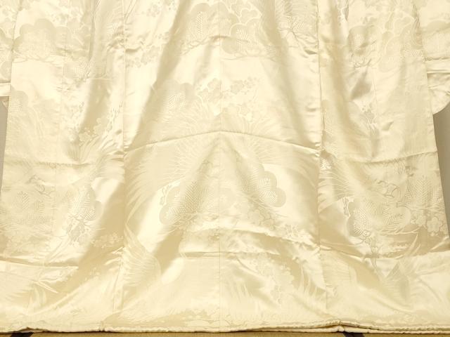 平和屋本店●白打掛　白無垢　和装　婚礼　結婚式　花嫁　神社挙式　飛鶴松梅文　逸品　AABJ2767fw