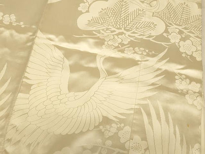 平和屋本店●白打掛　白無垢　和装　婚礼　結婚式　花嫁　神社挙式　飛鶴松梅文　逸品　AABJ2767fw