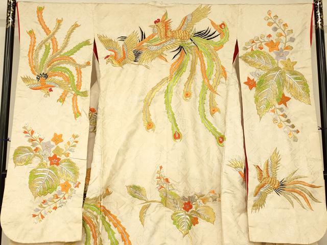 平和屋本店●色打掛　和装　婚礼　結婚式　花嫁　神社挙式　総刺繍　鳳凰草花文　金銀糸　逸品　AABJ2770fw