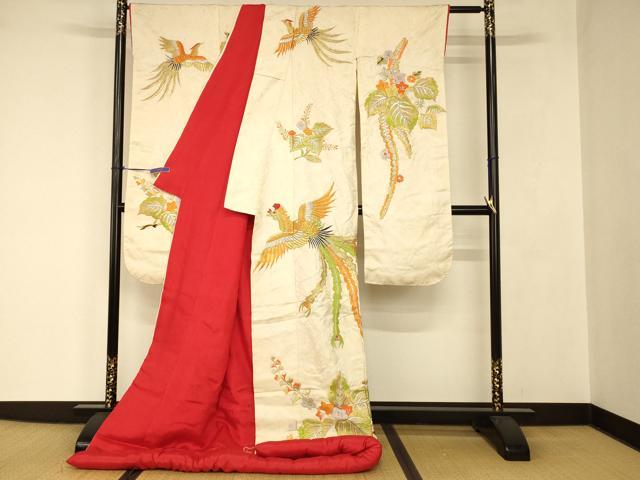 平和屋本店●色打掛　和装　婚礼　結婚式　花嫁　神社挙式　総刺繍　鳳凰草花文　金銀糸　逸品　AABJ2770fw