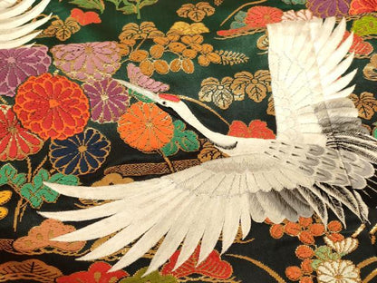 平和屋本店●色打掛　和装　婚礼　結婚式　花嫁　神社挙式　唐織　飛鶴吉祥草花文　暈し染め　金銀糸　逸品　AABJ2773fw