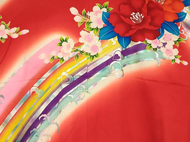 平和屋本店●お引きずり・お引き摺り・引き振袖　和装　結婚式　舞妓　芸妓　芸者　衣装　孔雀花車文　暈し染め　銀彩　逸品　AABJ2781fw