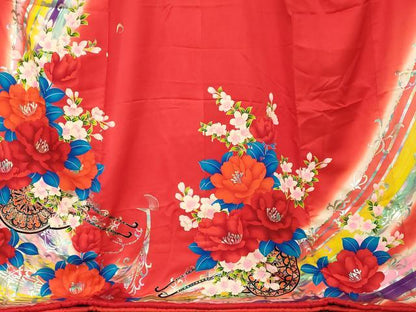 平和屋本店●お引きずり・お引き摺り・引き振袖　和装　結婚式　舞妓　芸妓　芸者　衣装　孔雀花車文　暈し染め　銀彩　逸品　AABJ2781fw