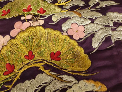 平和屋本店●色打掛　和装　婚礼　結婚式　花嫁　神社挙式　総刺繍　枝梅松文　金銀糸　逸品　AABJ2785fw