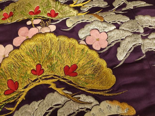 平和屋本店●色打掛　和装　婚礼　結婚式　花嫁　神社挙式　総刺繍　枝梅松文　金銀糸　逸品　AABJ2785fw