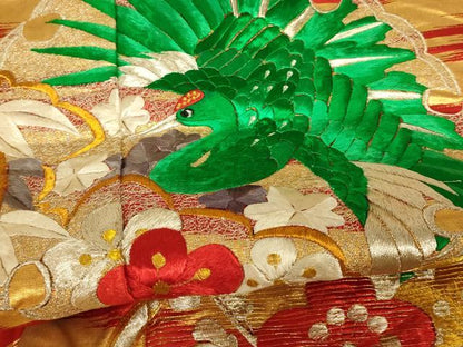 平和屋本店●色打掛　和装　婚礼　結婚式　花嫁　神社挙式　駒刺繍　飛鶴御所車丸文　金銀糸　逸品　AABJ2788fw