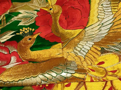 平和屋本店●色打掛　和装　婚礼　結婚式　花嫁　神社挙式　駒刺繍　孔雀枝梅文　金銀糸　逸品　AABJ2790fw