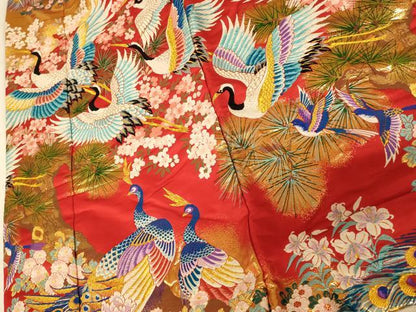 平和屋本店●色打掛　和装　婚礼　結婚式　花嫁　神社挙式　作家物　唐織　四季華鳥図　孔雀　金糸　逸品　AABJ2795fw