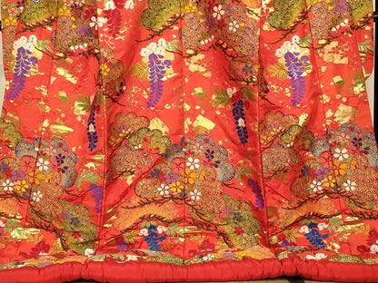 平和屋本店●色打掛　和装　婚礼　結婚式　花嫁　神社挙式　唐織　枝花松文　金糸　逸品　AABJ2797fw