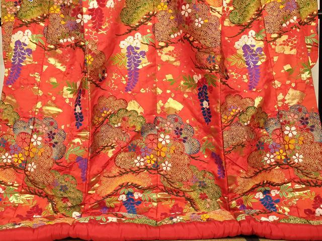 平和屋本店●色打掛　和装　婚礼　結婚式　花嫁　神社挙式　唐織　枝花松文　金糸　逸品　AABJ2797fw