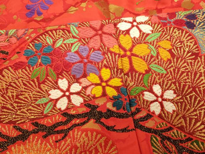 平和屋本店●色打掛　和装　婚礼　結婚式　花嫁　神社挙式　唐織　枝花松文　金糸　逸品　AABJ2797fw