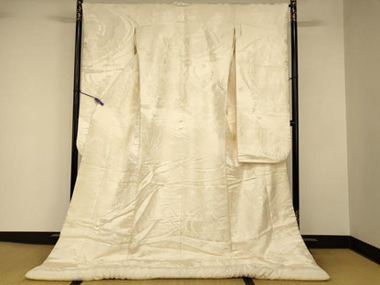平和屋本店●白打掛　白無垢　和装　婚礼　結婚式　花嫁　神社挙式　唐織　飛鶴松竹梅文　逸品　AABJ2801fw