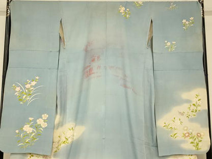 平和屋本店●夏物 お引きずり・お引き摺り・引き振袖 和装 結婚式 舞妓 芸妓 芸者 衣装 手描き 草花雲取り文 絽 暈し染め 逸品 AABJ2806fw