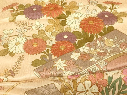 平和屋本店●お引きずり・お引き摺り・引き振袖　和装　結婚式　舞妓　芸妓　芸者　衣装　駒刺繍　草花流水文　金彩　逸品　AABJ2807fw