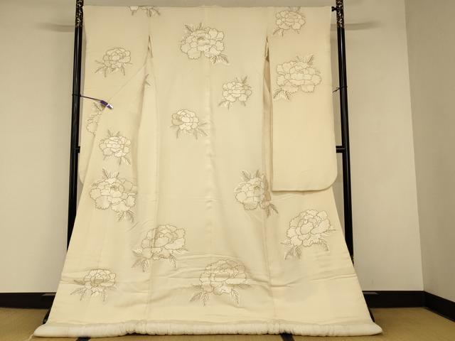 平和屋本店●白打掛　白無垢　和装　婚礼　結婚式　花嫁　神社挙式　総刺繍　牡丹文　逸品　AABJ2811fw