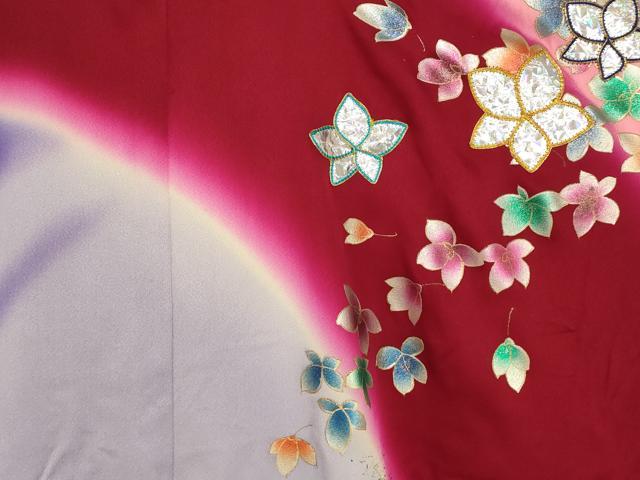 平和屋本店●お引きずり・お引き摺り・引き振袖 和装 結婚式 舞妓 芸妓 芸者 衣装 舞花霞文 ホログラム箔 金銀彩 逸品 AABJ2838fw