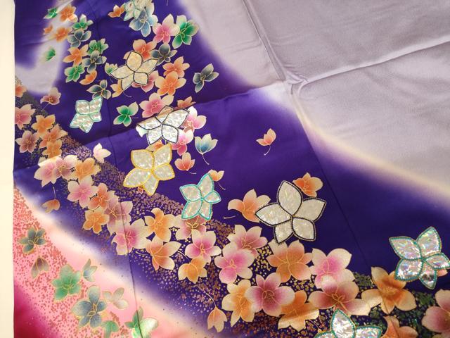 平和屋本店●お引きずり・お引き摺り・引き振袖 和装 結婚式 舞妓 芸妓 芸者 衣装 舞花霞文 ホログラム箔 金銀彩 逸品 AABJ2838fw