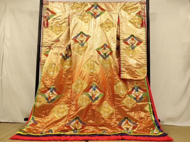 平和屋本店●西陣　色打掛　和装　婚礼　結婚式　花嫁　神社挙式　唐織　月華鶴　金銀糸　逸品　AABJ2839fw