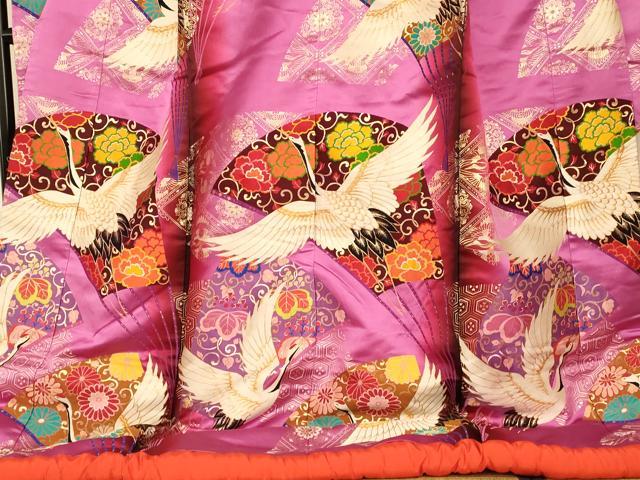 平和屋本店●色打掛　和装　婚礼　結婚式　花嫁　神社挙式　総刺繍　扇子飛鶴花唐草文　暈し染め　金糸　AABJ2840fw
