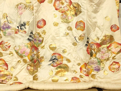 平和屋本店●色打掛　和装　婚礼　結婚式　花嫁　神社挙式　駒刺繍　飛鶴松竹梅文　金銀糸　金銀彩　逸品　AABJ2841fw