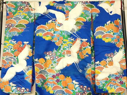 平和屋本店●色打掛　和装　婚礼　結婚式　花嫁　神社挙式　唐織　飛鶴草花文　金銀糸　逸品　AABJ2847fw