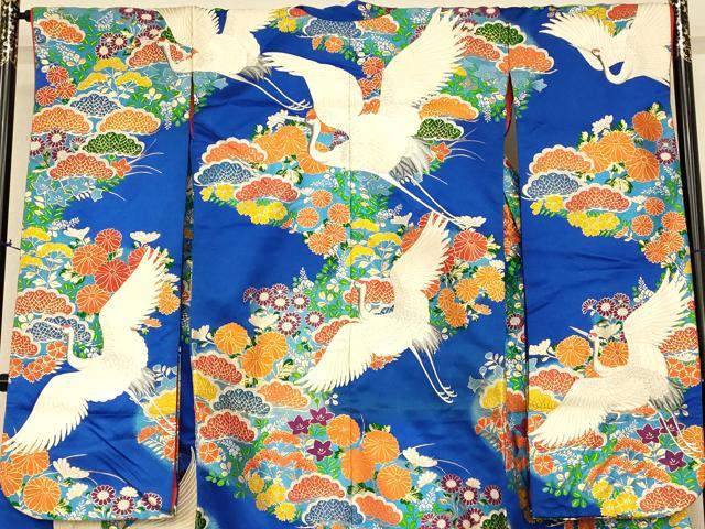 平和屋本店●色打掛　和装　婚礼　結婚式　花嫁　神社挙式　唐織　飛鶴草花文　金銀糸　逸品　AABJ2847fw