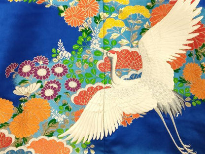 平和屋本店●色打掛　和装　婚礼　結婚式　花嫁　神社挙式　唐織　飛鶴草花文　金銀糸　逸品　AABJ2847fw
