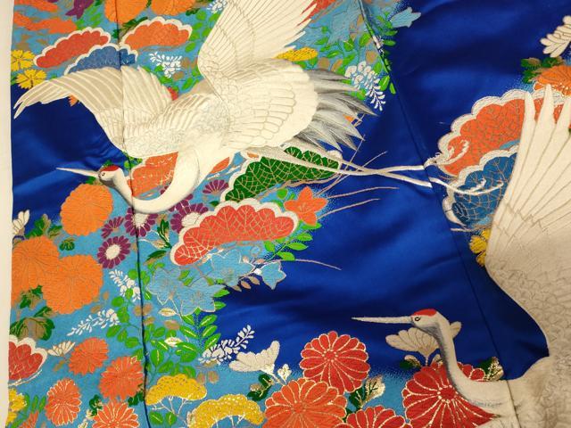 平和屋本店●色打掛　和装　婚礼　結婚式　花嫁　神社挙式　唐織　飛鶴草花文　金銀糸　逸品　AABJ2847fw