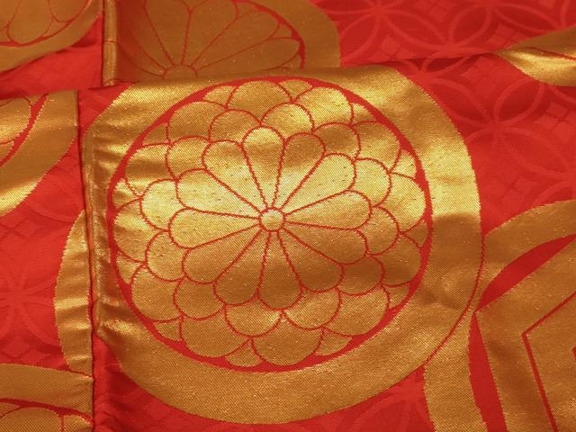 平和屋本店●色打掛　和装　婚礼　結婚式　花嫁　神社挙式　花丸文　金糸　十二単風　逸品　AABJ2853fw