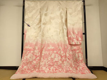 平和屋本店●色打掛　和装　婚礼　結婚式　花嫁　神社挙式　唐織　飛鶴枝梅光琳水文　逸品　AABJ2871fw