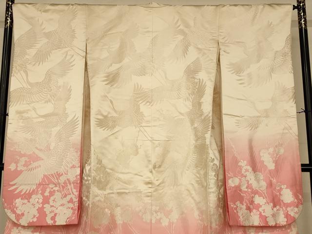 平和屋本店●色打掛　和装　婚礼　結婚式　花嫁　神社挙式　唐織　飛鶴枝梅光琳水文　逸品　AABJ2871fw