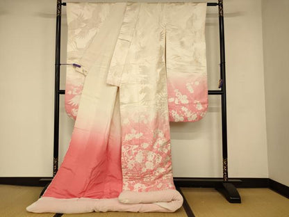 平和屋本店●色打掛　和装　婚礼　結婚式　花嫁　神社挙式　唐織　飛鶴枝梅光琳水文　逸品　AABJ2871fw
