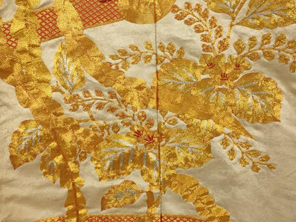 平和屋本店●中国三大刺繍　相良刺繍　駒刺繍　色打掛　和装　婚礼　結婚式　花嫁　神社挙式　鳳凰草花文　金銀糸　逸品　AABJ2872fw